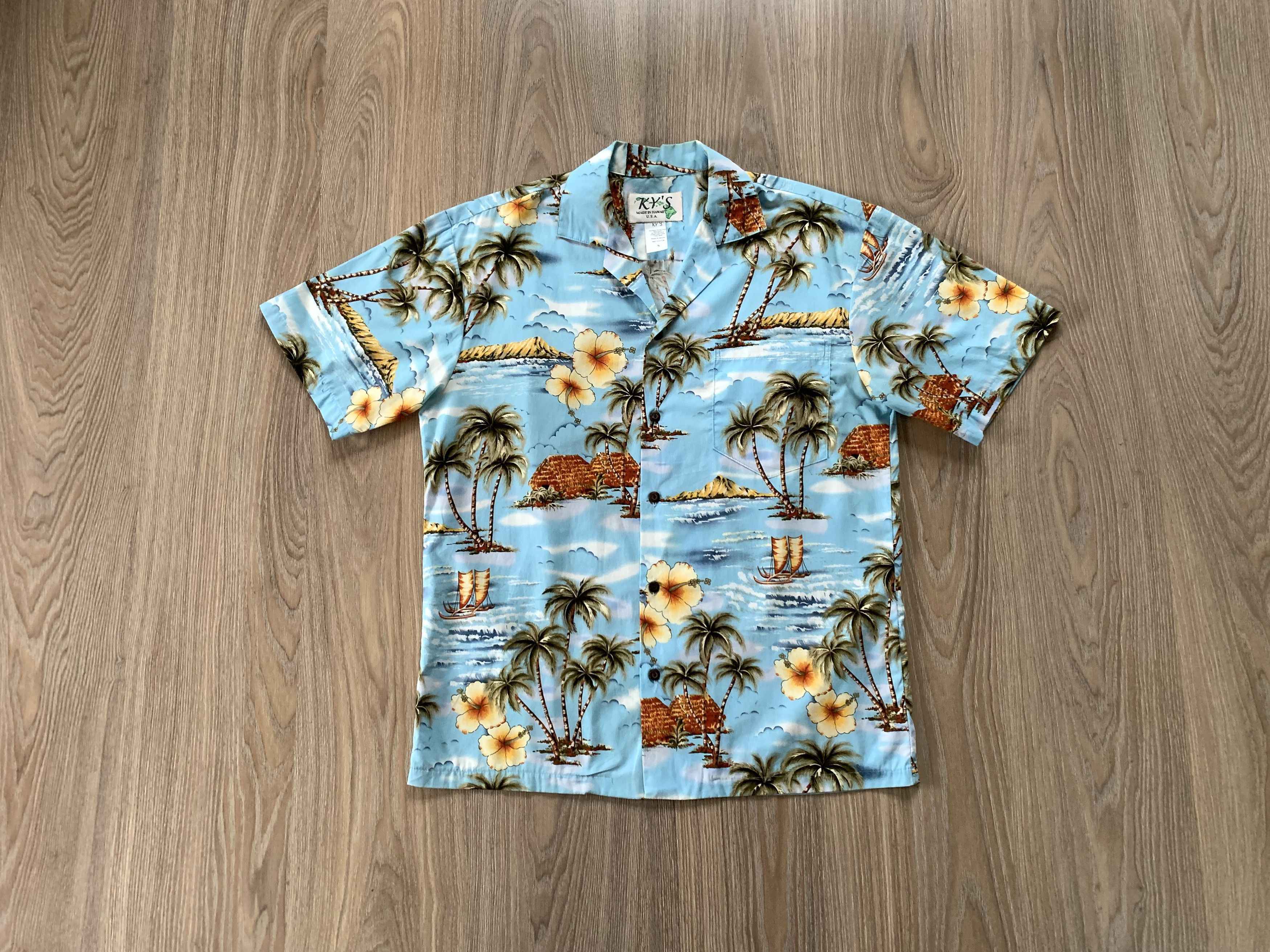 Other Vintage KY’S Hawaiian Overprint Shirt Size US S / EU 44-46 / 1 - 2 Thumbnail