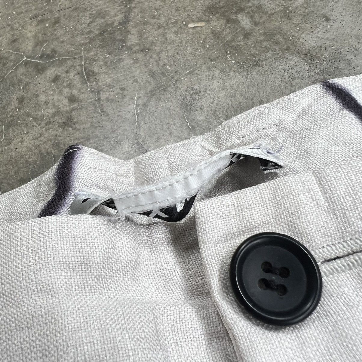 Issey Miyake 1990s Issey Miyake Vertical Stripe Linen Cropped Pants Size US 33 - 8 Thumbnail