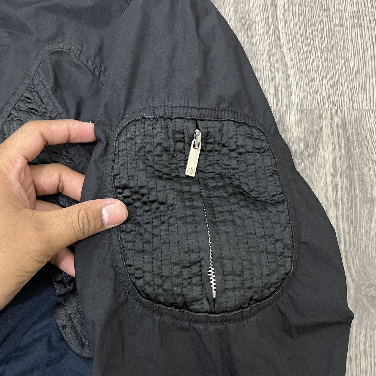Armani Exchange Armani Exchange - Peplum Jacket Black Navy Hidden Hoodie Size US M / EU 48-50 / 2 - 9 Thumbnail