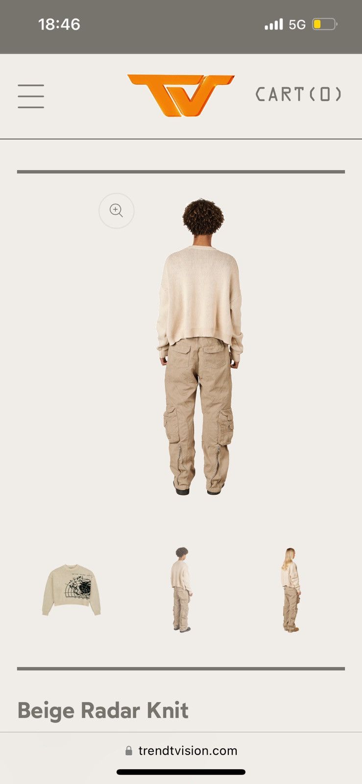 Trendt Vision Trendt vision boxy knitted sweatshirt for sale Size US L / EU 52-54 / 3 - 5 Thumbnail