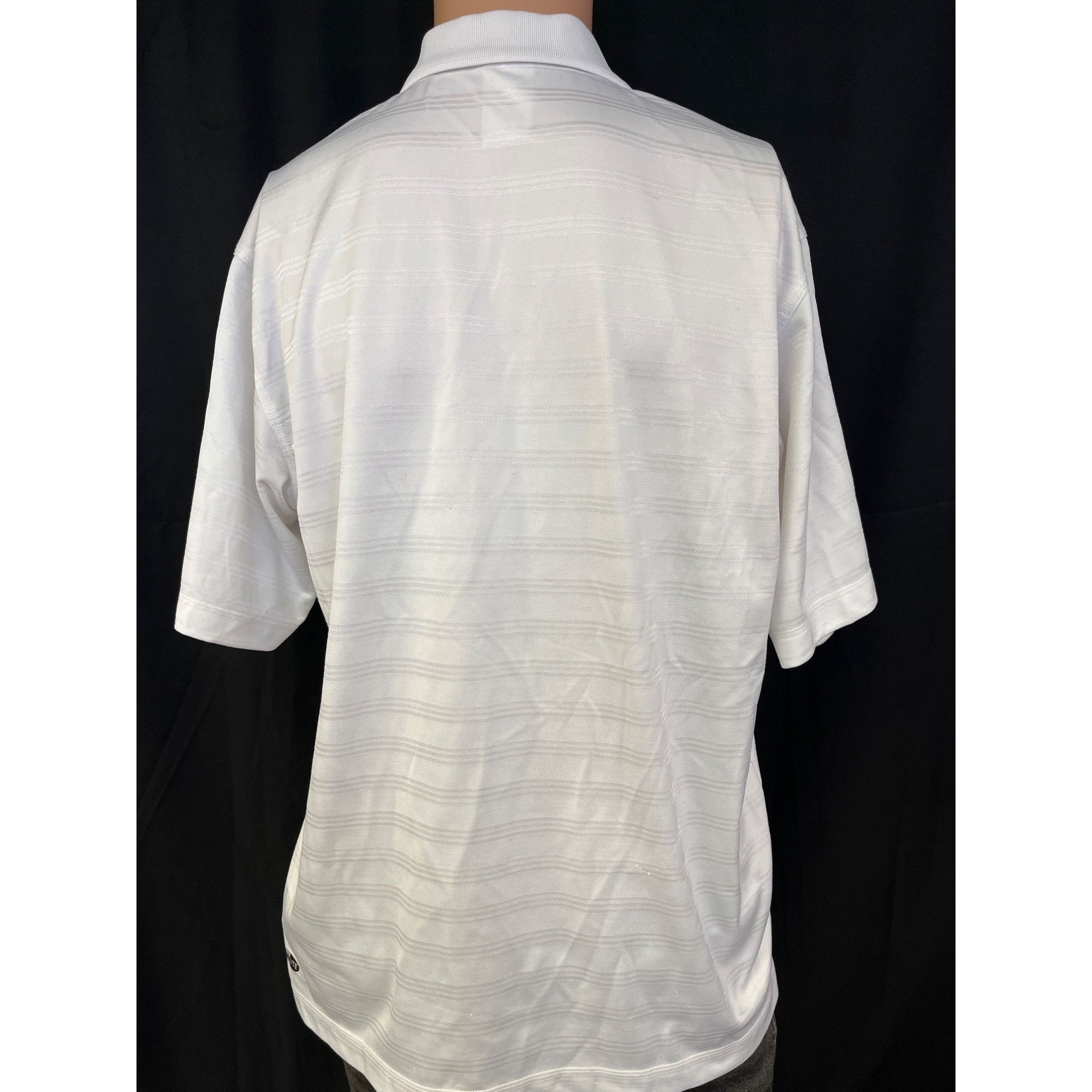 Adidas Adidas Climalite Men's White Striped Golf Shirt/Polo Size M Size US M / EU 48-50 / 2 - 2 Thumbnail