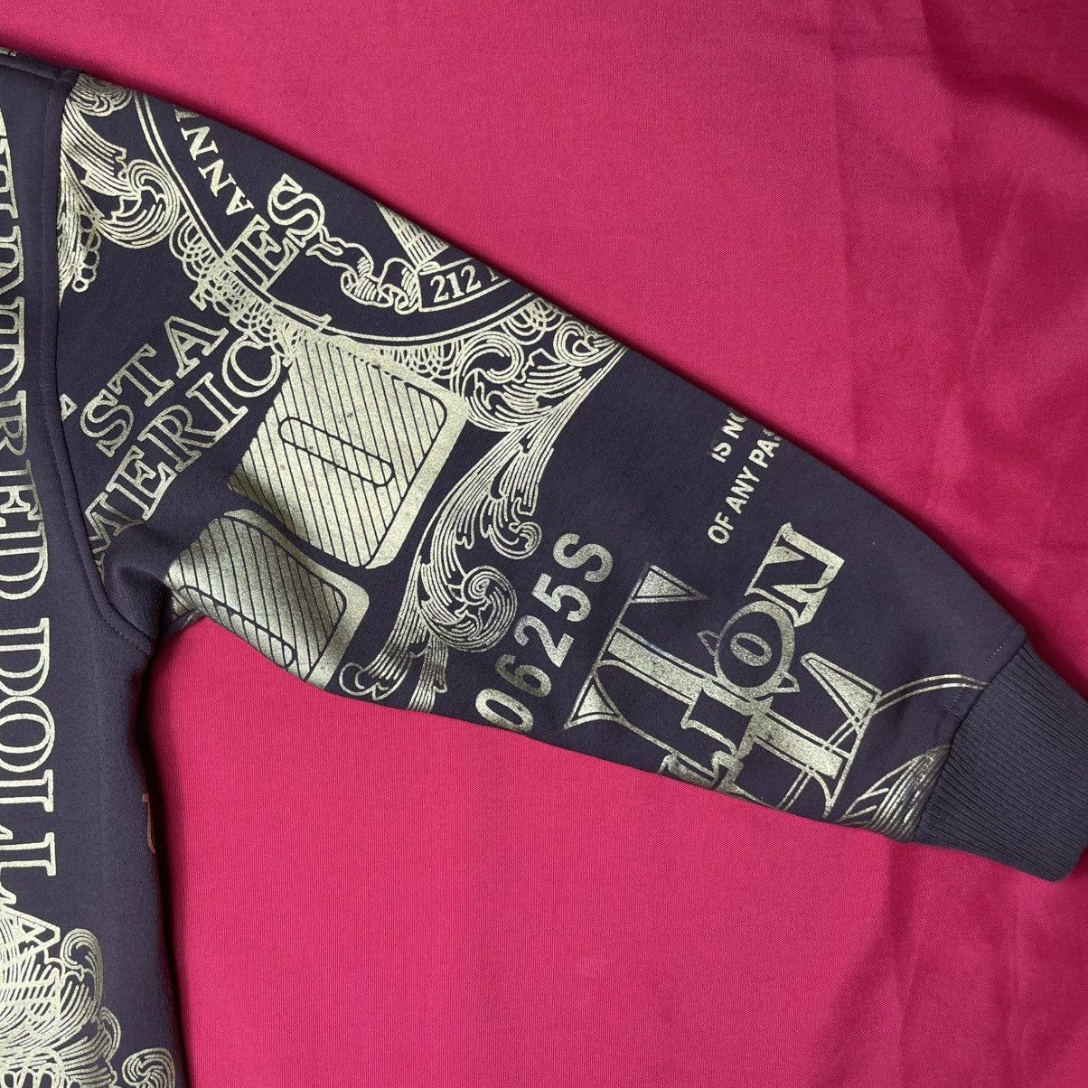 Other VTG Hundred Dollar Bill Graphic Zip Hoodie–Gold Full Print Size US L / EU 52-54 / 3 - 11 Thumbnail