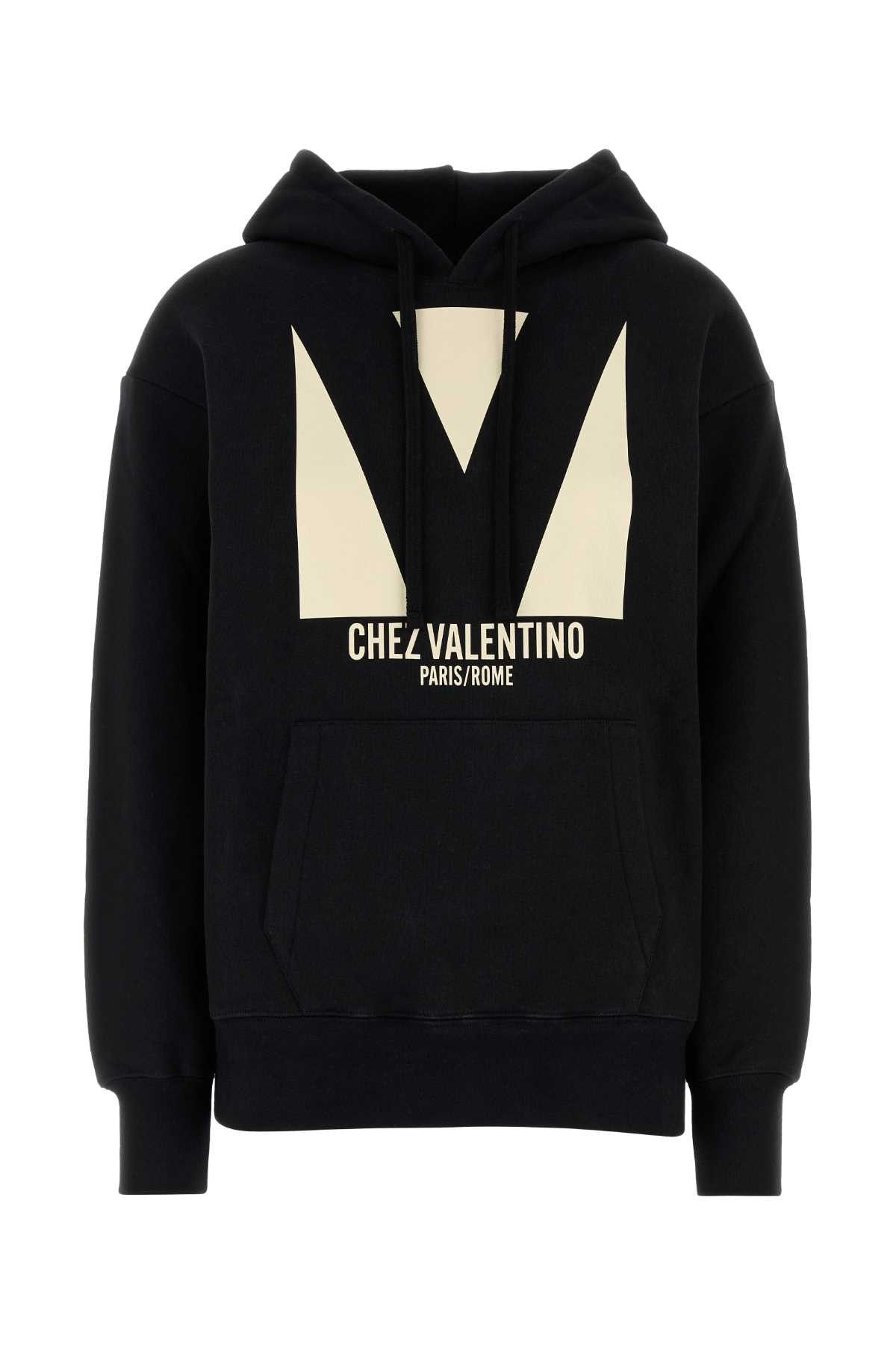 Valentino Black Cotton Sweatshirt Size XS / US 0-2 / IT 36-38 - 1 Thumbnail