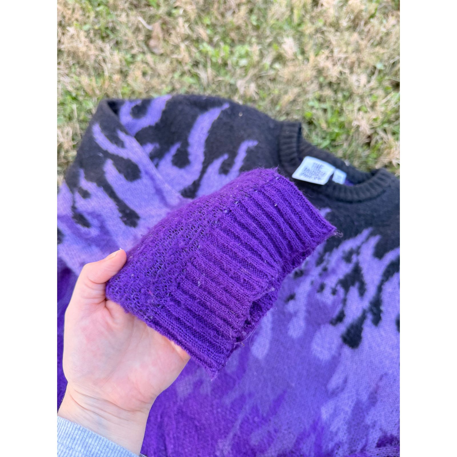 The Ragged Priest RARE Ragged Priest Warm Purple Flames Sweater Size XS / US 0-2 / IT 36-38 - 2 Thumbnail