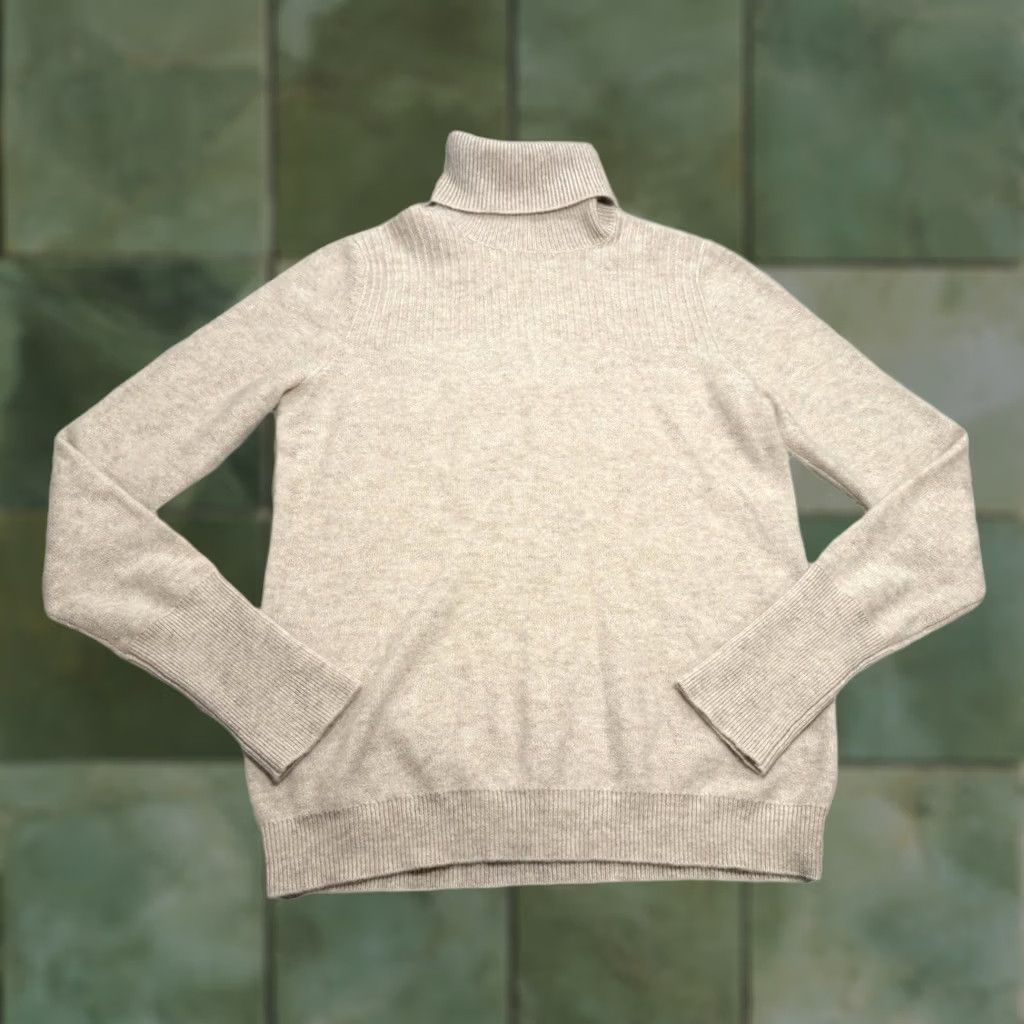 Veronica Beard Veronica Beard Sweater Cream Turtleneck 100% Cashmere Women M Pullover Size M / US 6-8 / IT 42-44 - 1 Thumbnail