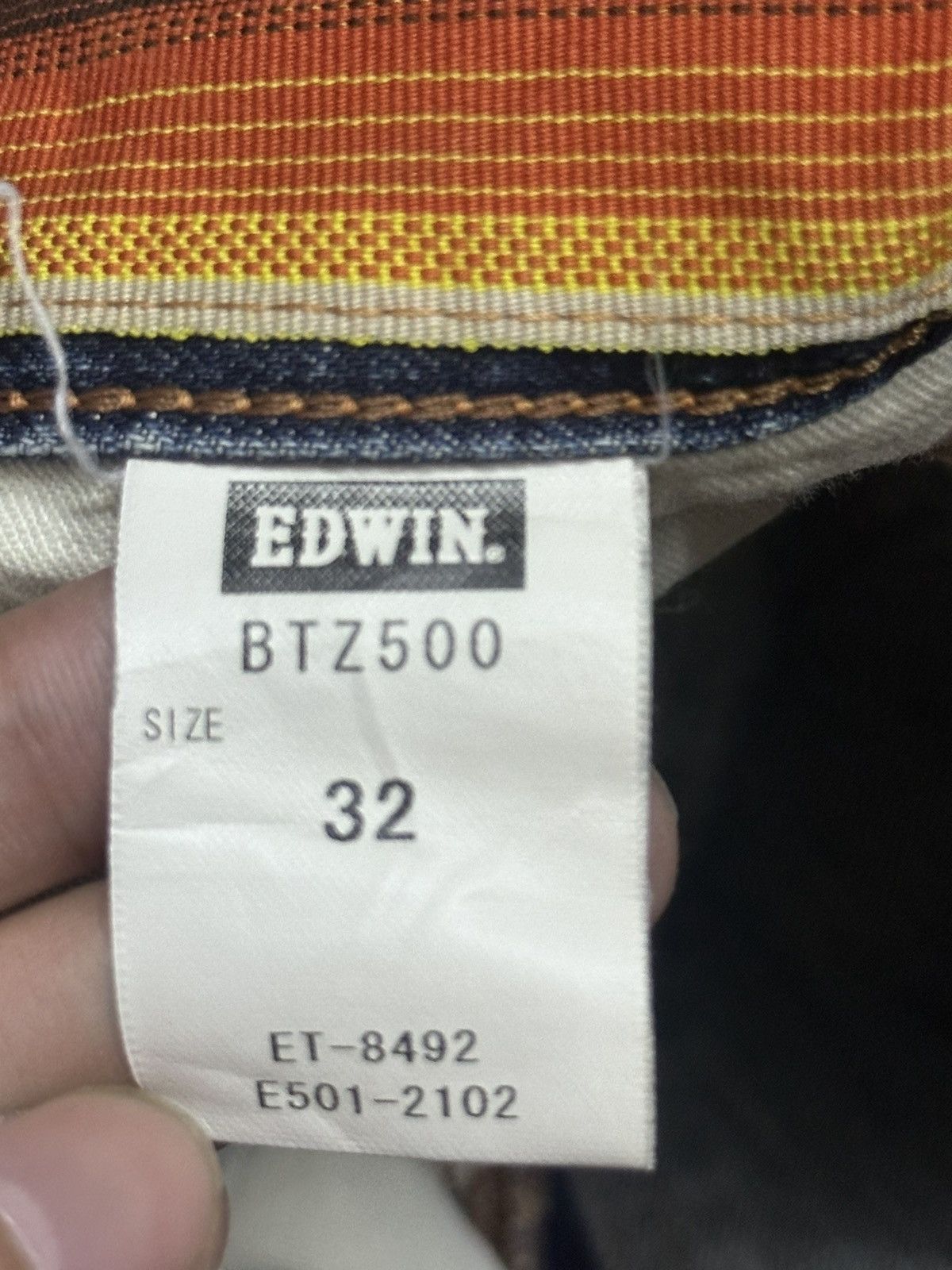 Edwin Vintage Edwin Bluetrip Leather Tag Wideleg Style Faded Wash Size US 33 - 8 Thumbnail