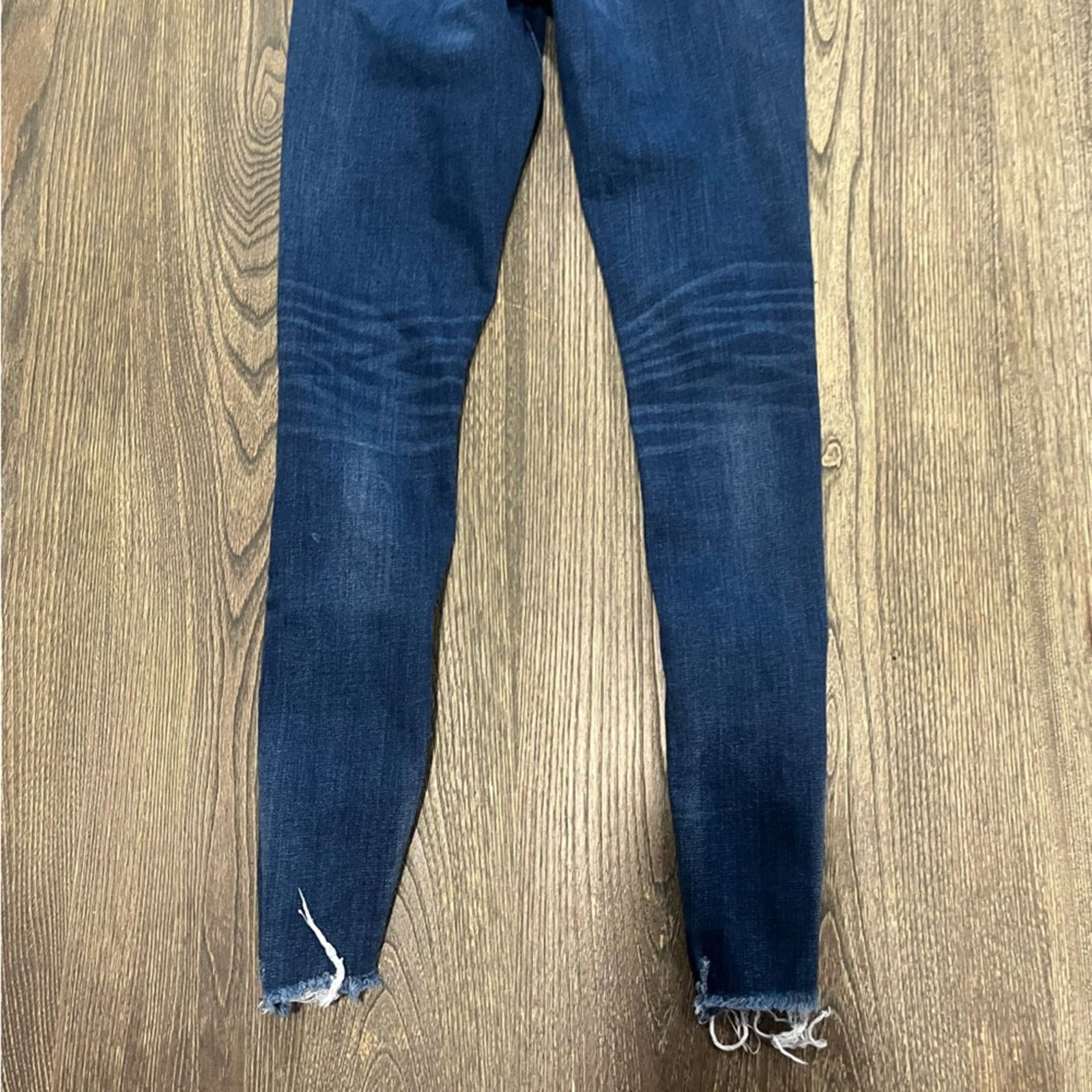 Express Express Ankle Legging Jeans Perfect Raw Hem Blue Size 2L Size 26" / US 2 / IT 38 - 10 Thumbnail