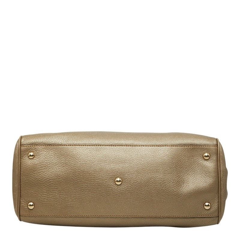 Gucci Gucci Bamboo Leather Handbag Gold Size ONE SIZE - 12 Thumbnail
