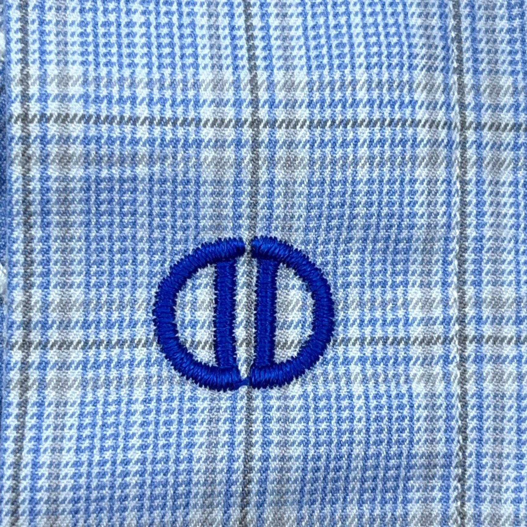 David Donahue David Donahue Shirt Men 16 1/2 36 Blue Plaid Button-Up Slim Casual Adult Size US L / EU 52-54 / 3 - 3 Thumbnail