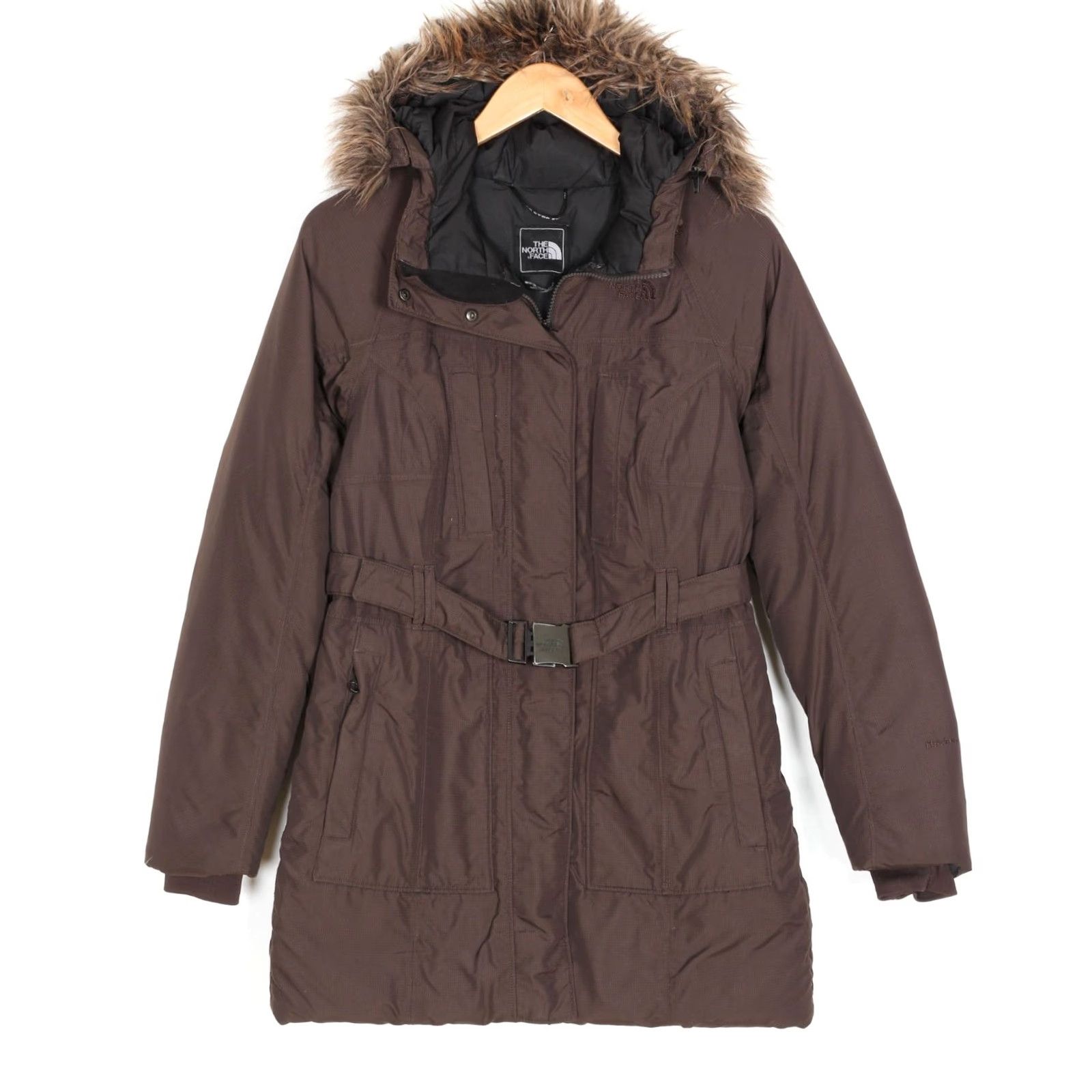 The North Face The North Face HYVENT Fur Hooded Belted Down Parka Jacket Women S MJ6064 Jacket Womens Brown Long Down Coat Size S / US 4 / IT 40 - 2 Thumbnail