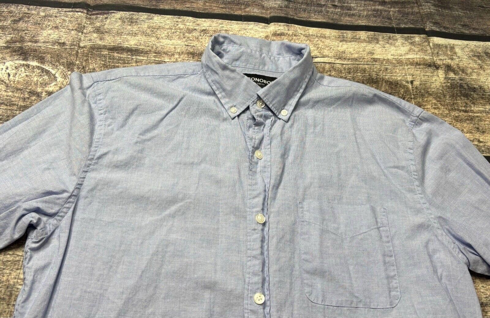 Bonobos Bonobos Dress Shirt Men's Medium Stretch Standard Fit Cotton Size US M / EU 48-50 / 2 - 4 Thumbnail