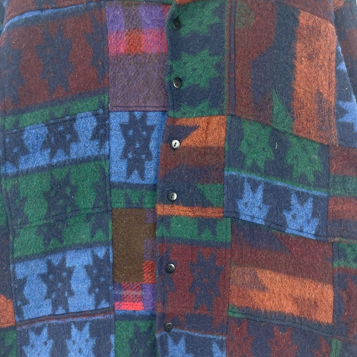 Vintage 70’s Count Dowm Roots Wool Patchwork Plaid Jacket Size US L / EU 52-54 / 3 - 9 Thumbnail