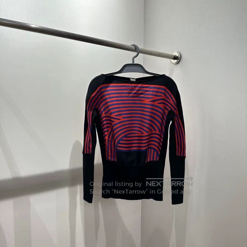Hermes Hermes Striped Cashmere Silk Shirt Size XXS / US 00 / IT 34 - 1 Thumbnail