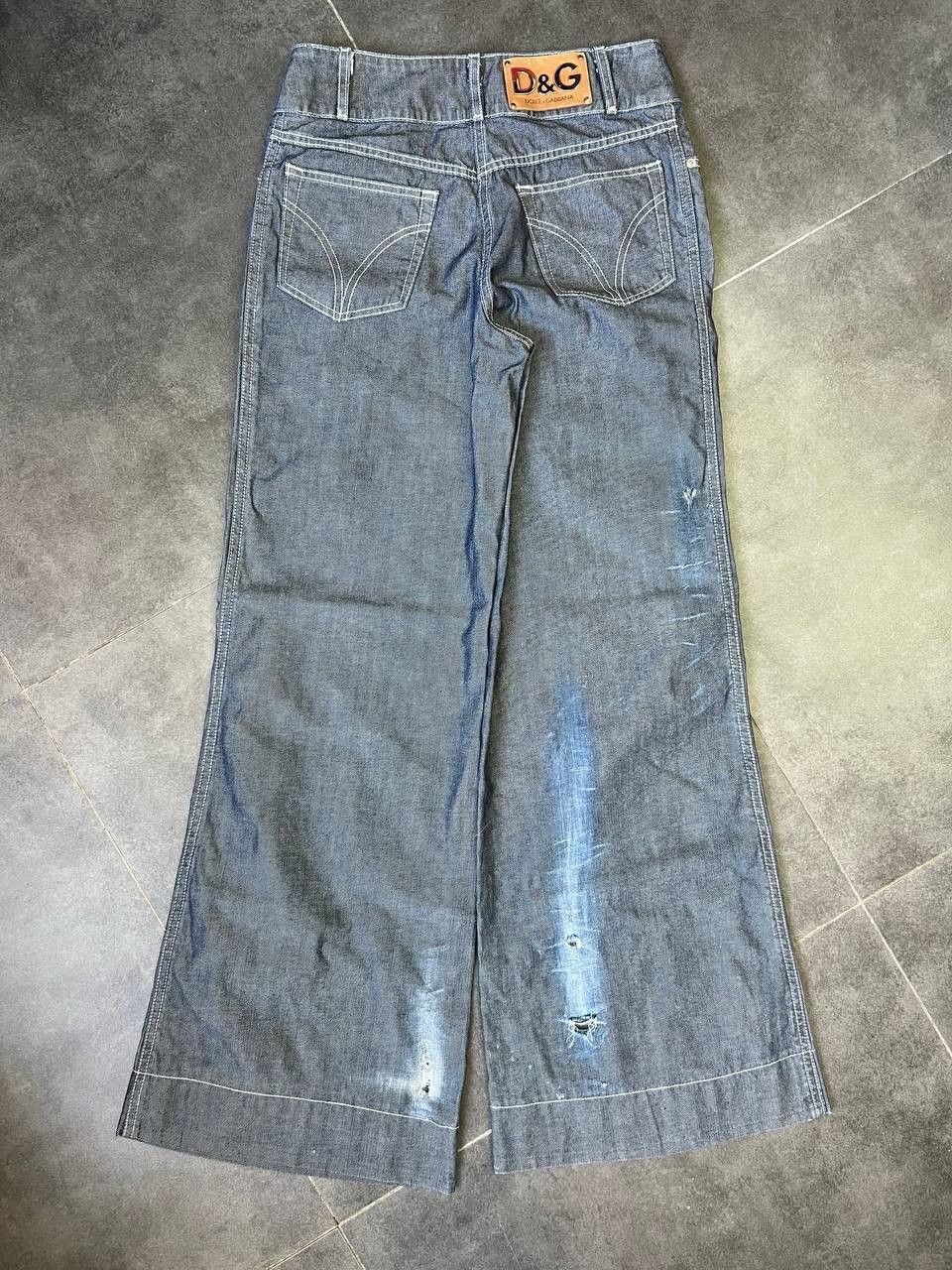 Dolce & Gabbana Dolce&Gabbana Vintage Flare Faded Jeans Size 28" / US 6 / IT 42 - 6 Thumbnail