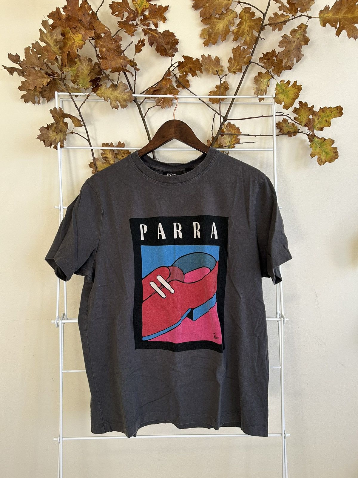 By Parra × Parra Parra t shirt in like vintage washed gray black Size US M / EU 48-50 / 2 - 1 Thumbnail