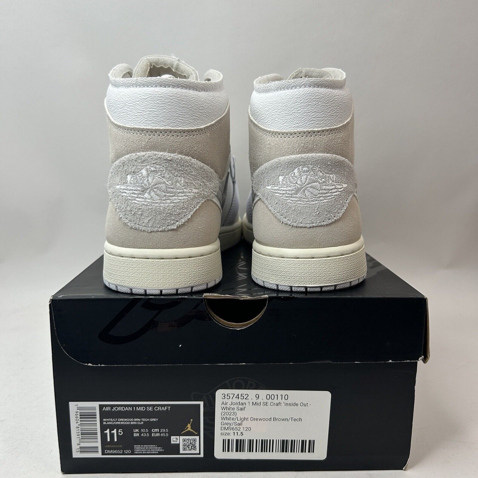 Nike Nike Air Jordan 1 Mid SE Craft “Tech Grey Light Orewood” Size US 11.5 / EU 44-45 - 4 Thumbnail