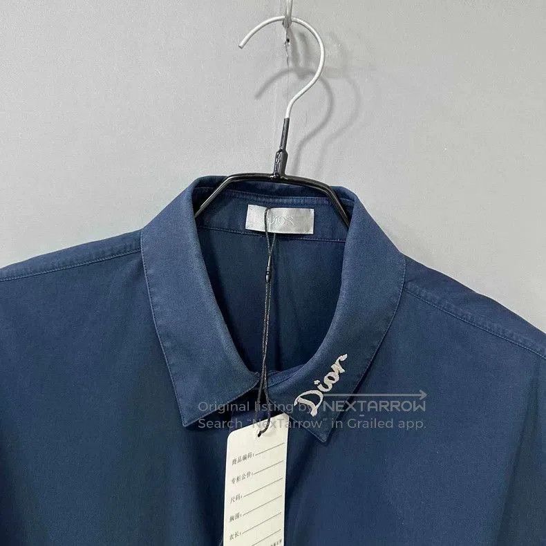 Dior Dior Blue Embroidered Logo Shirt. Size US M / EU 48-50 / 2 - 4 Thumbnail