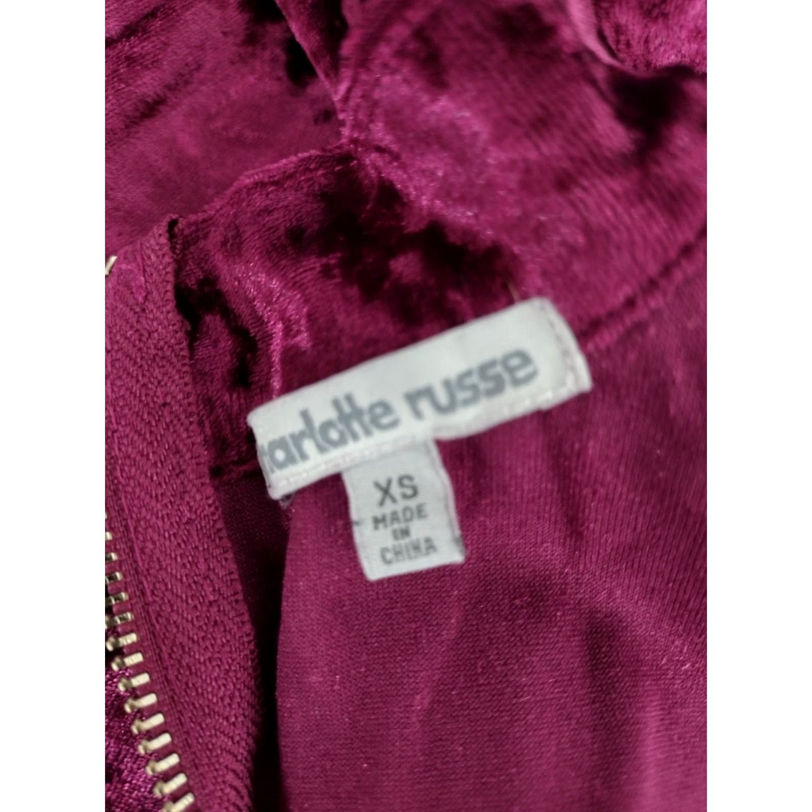 Vintage Charlotte Russe Velvet Choker Neck Open V Sleeveless Bodycon Dress XS Wine Red Women Size XS / US 0-2 / IT 36-38 - 6 Thumbnail