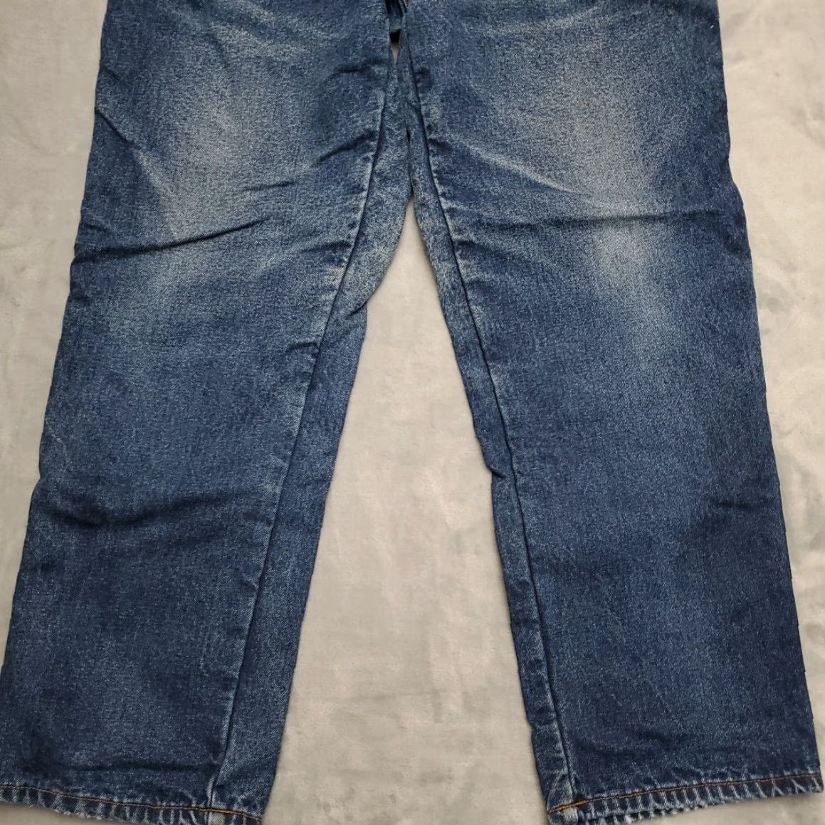 Dickies VINTAGE Dickies Jeans Mens 34x30 Blue Faded Whiskered Denim Flannel Lined Work Jeans Size US 34 / EU 50 - 2 Thumbnail
