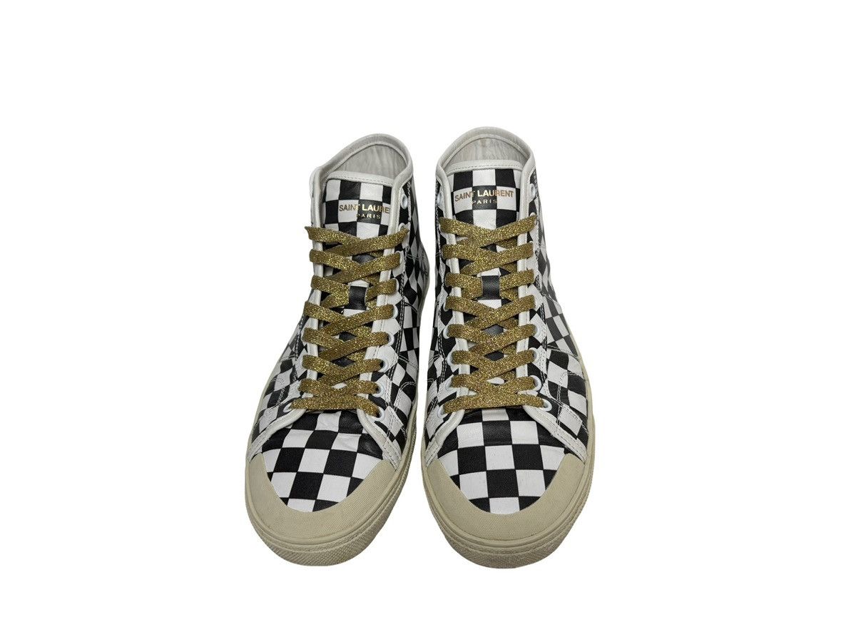 Saint Laurent Paris Saint Laurent Pairs Checkered SL/45 M High-Top Sneaker Size US 8.5 / EU 41-42 - 4 Thumbnail