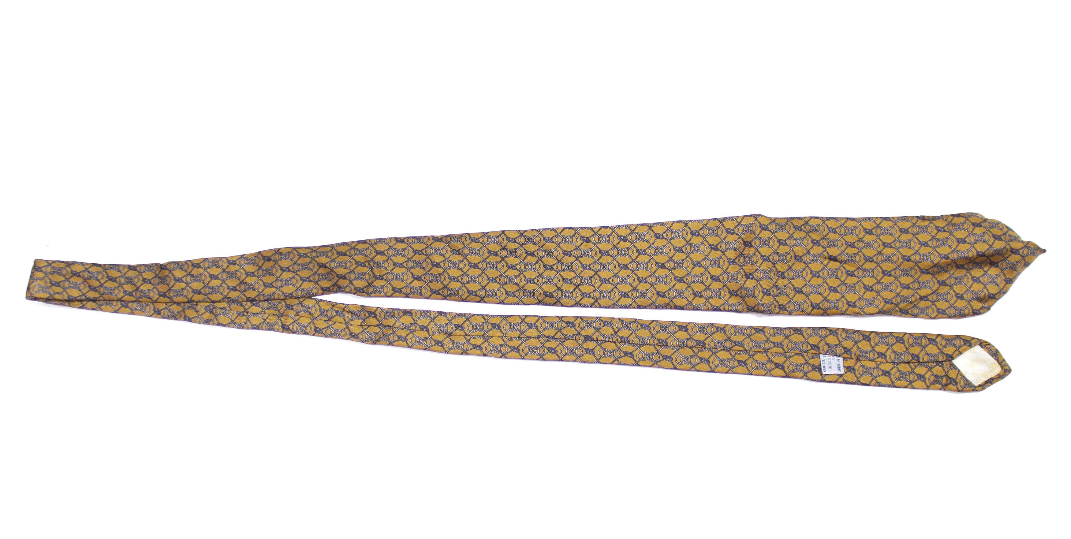 Gucci 90S Pattern Silk Tie Vintage Size ONE SIZE - 2 Thumbnail