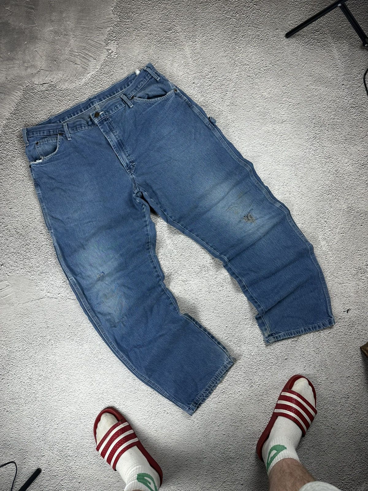 Dickies Vintage Dickies Washed Denim Blue Jeans Carpenter Y2K Baggy Size US 38 / EU 54 - 2 Thumbnail
