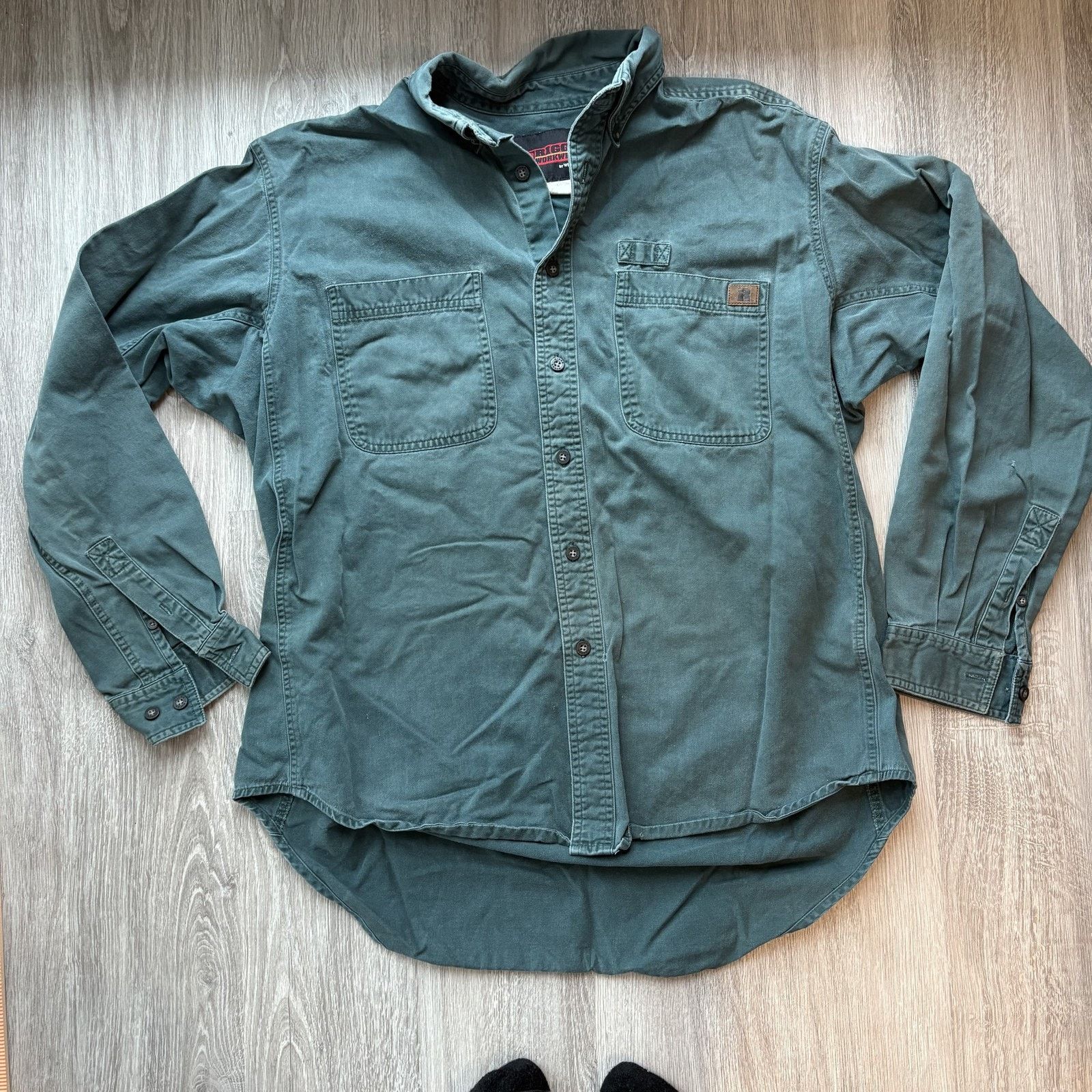 Wrangler Wrangler Riggs Workwear Men's XL Green Heavy Twill Long Slee Size US XL / EU 56 / 4 - 2 Thumbnail