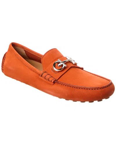 Salvatore Ferragamo o1s1rm1224 Grazioso Leather Loafers in Orange Size US 10 / EU 43 - 1 Preview