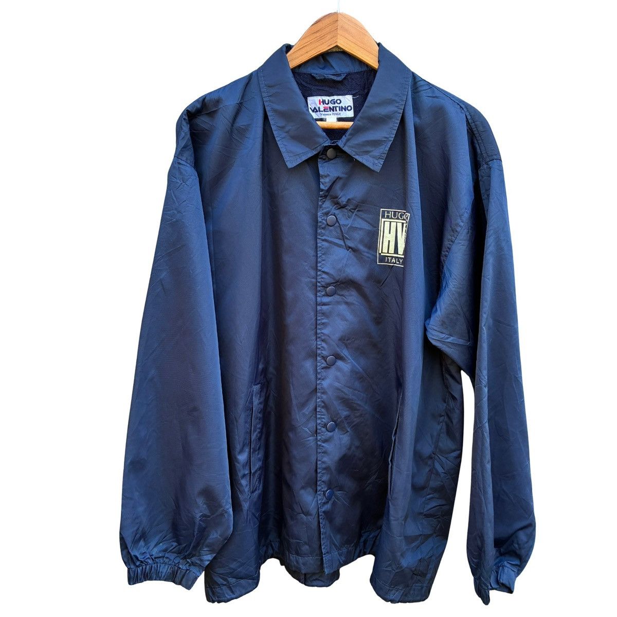 Other Hugo Valentino Italy Jacket Navy Blue Windbreaker Size L Size US XL / EU 56 / 4 - 1 Thumbnail