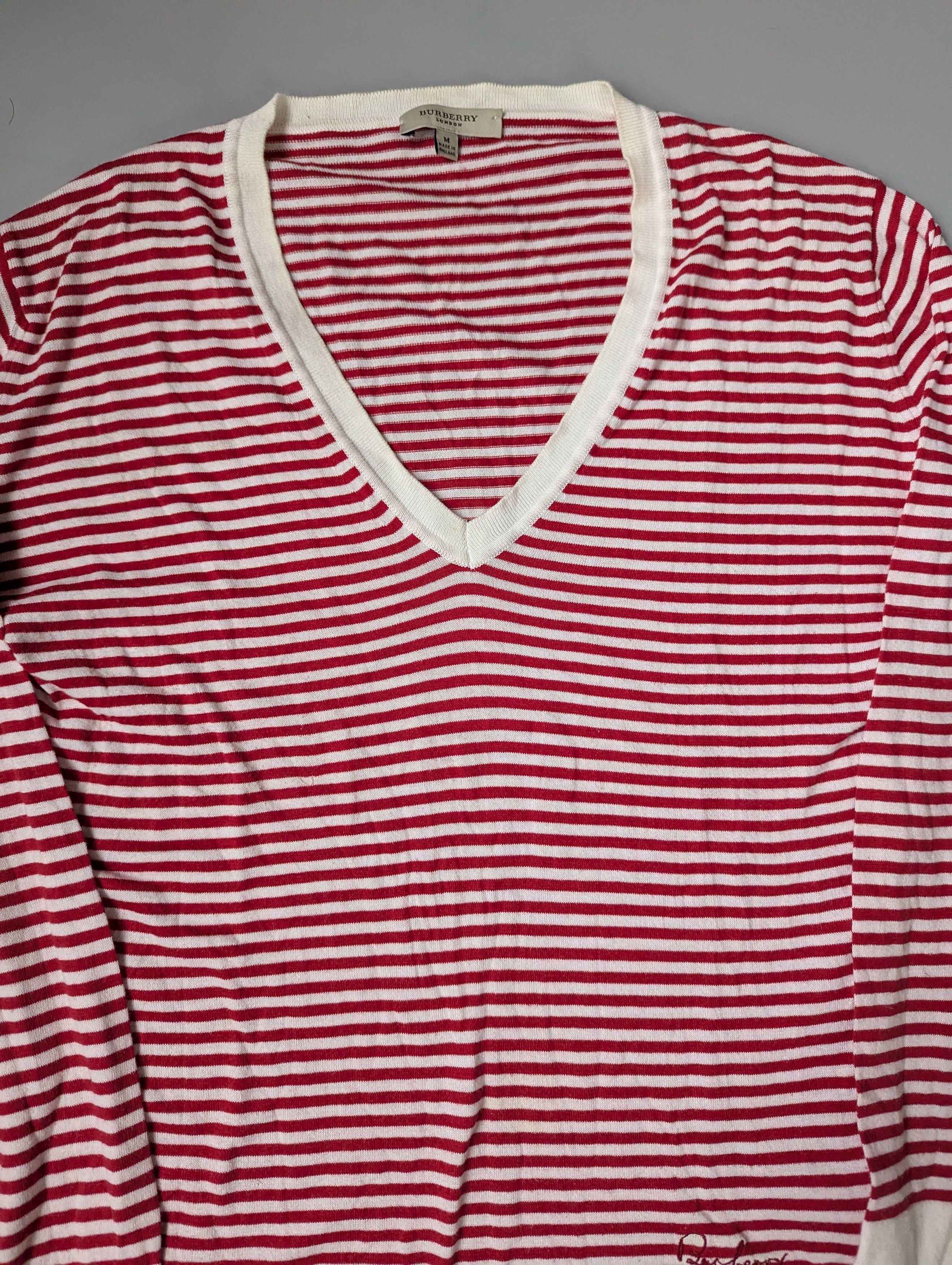 Burberry Burberry Striper Cotton Longsleeve Size M / US 6-8 / IT 42-44 - 4 Thumbnail