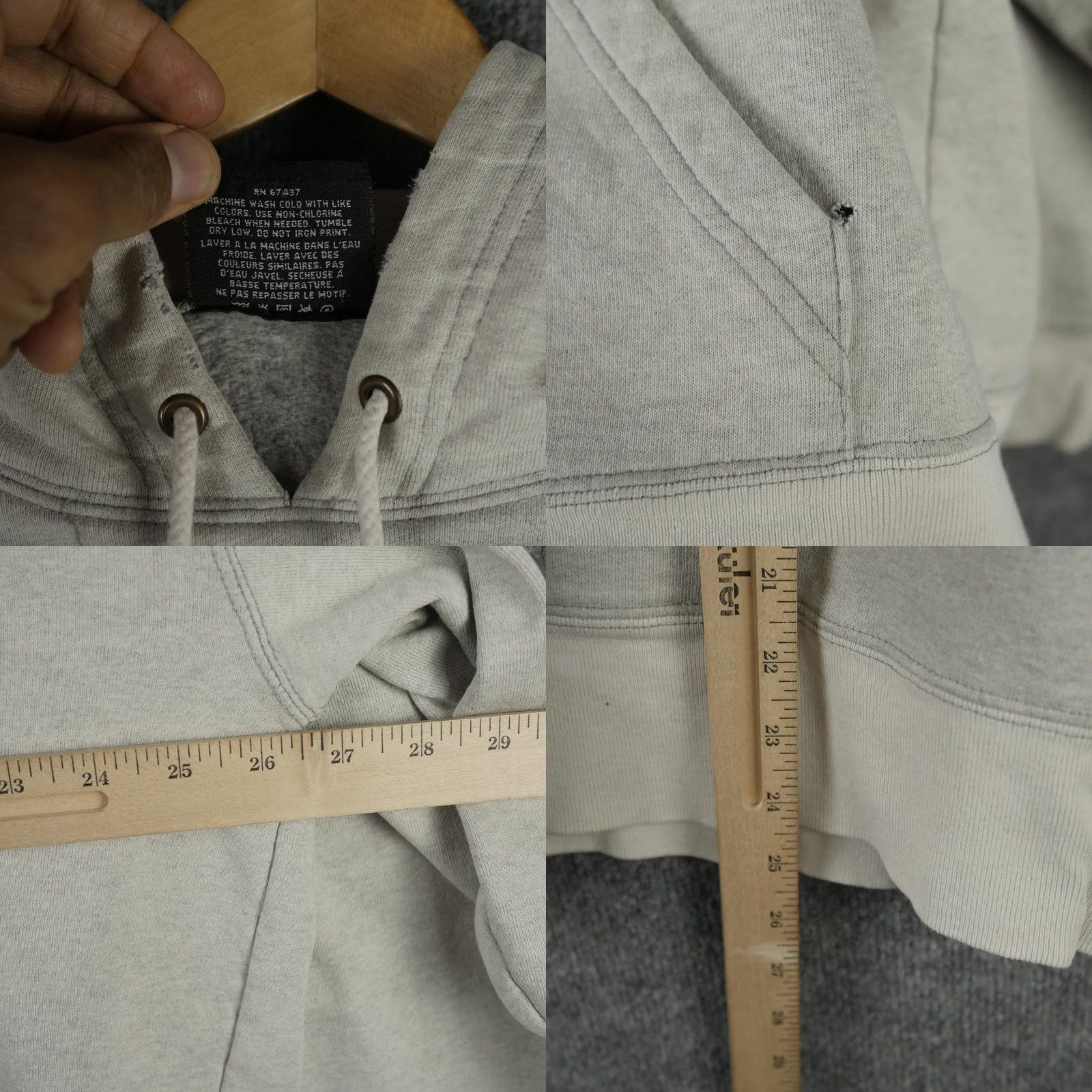 Ralph Lauren VINTAGE Polo Jeans Co. Ralph Lauren Hoodie Mens XL Gray Flag Fleece Sweatshirt Size US XL / EU 56 / 4 - 8 Thumbnail