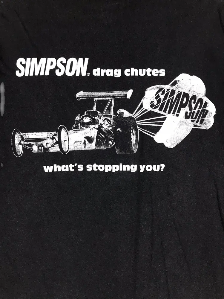 American Apparel Simpson Race Apparel Drag Chutes Tshirts Size US L / EU 52-54 / 3 - 6 Thumbnail