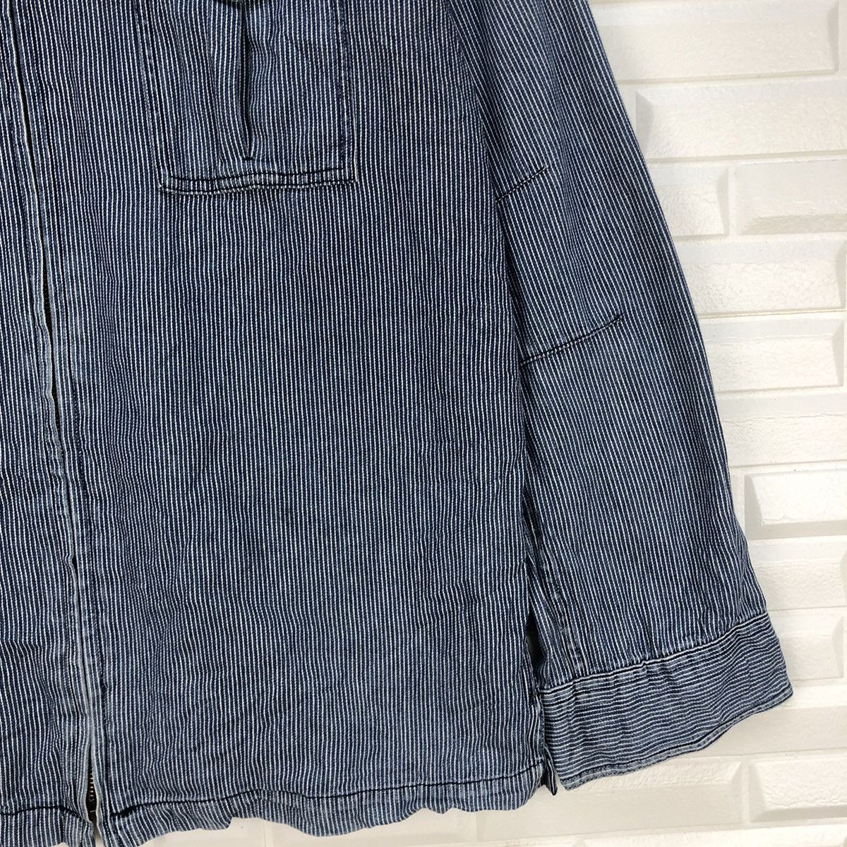 Japanese Brand × Kansai Yamamoto × Tornado Mart 💥Kansai Jeans Hikory Stripe Fully Zip Size US M / EU 48-50 / 2 - 5 Thumbnail