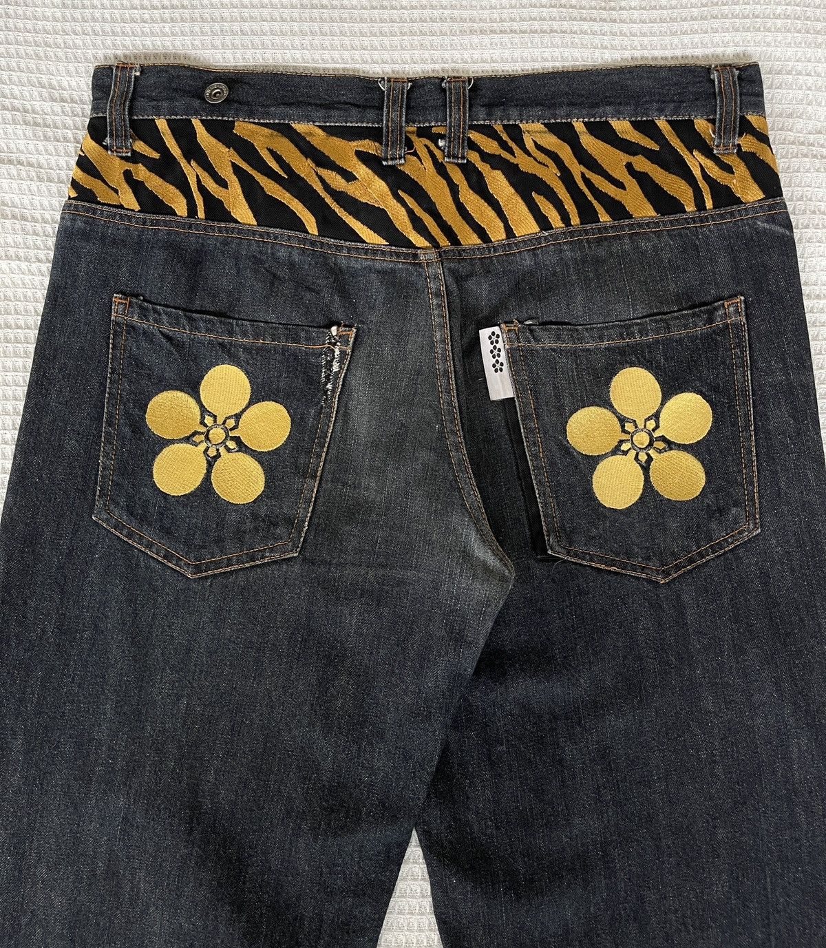 Karakuri Tamashii Vintage’90s🔥SUKAJAN🔥Embroidered Hybrid Tiger Jeans Size US 36 / EU 52 - 3 Thumbnail