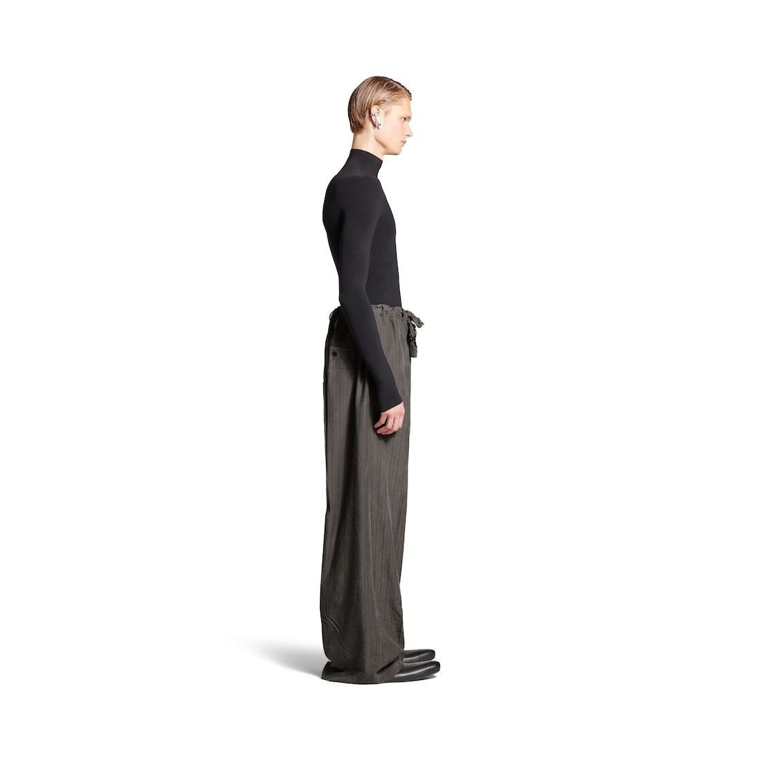 Balenciaga o1w1db11225 Fluid Tailored Pants in Grey Size US 36 / EU 52 - 3 Thumbnail