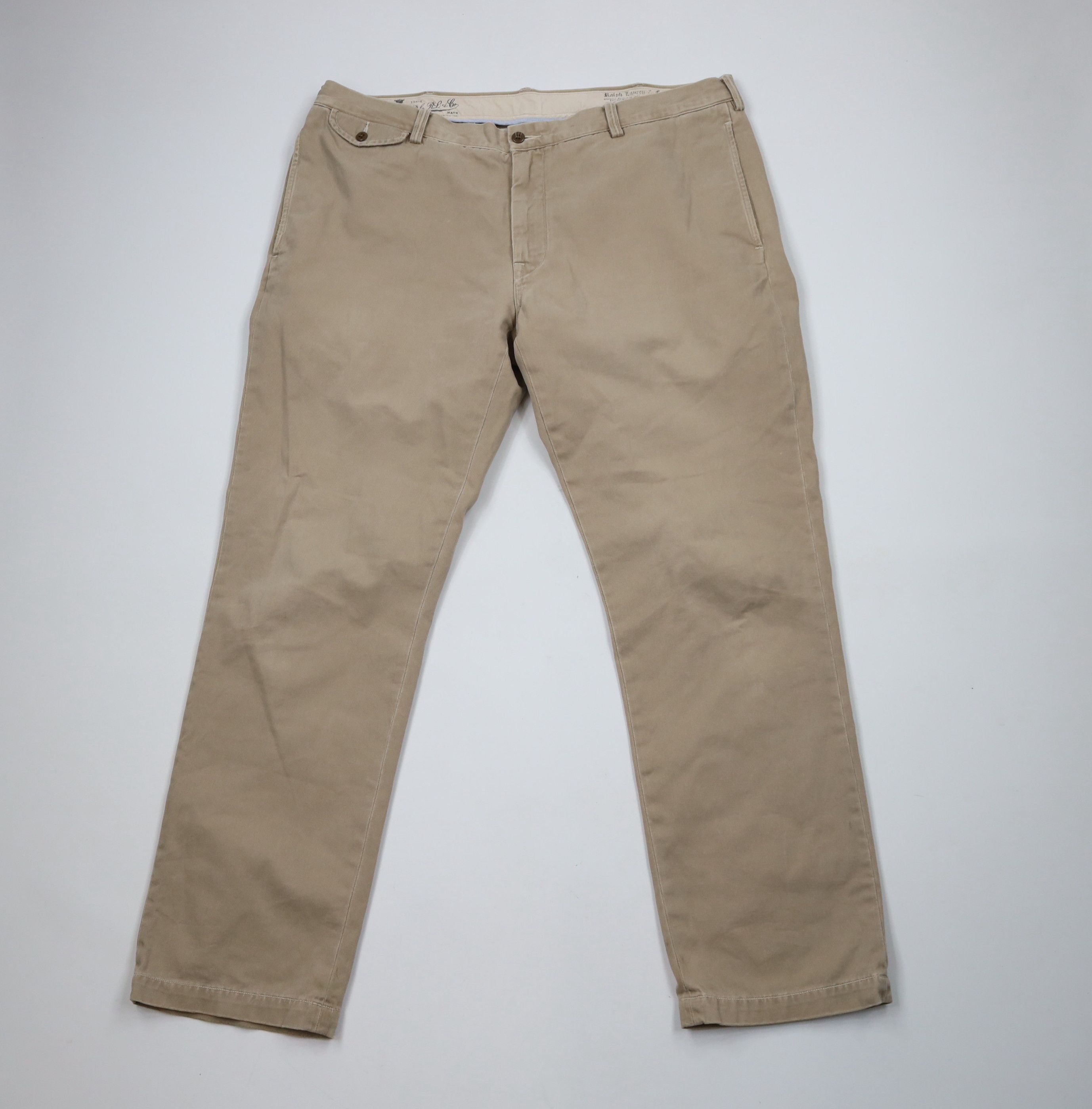 Ralph Lauren × Vintage Vintage 90s Ralph Lauren Fit Distressed Wide Leg Chino Pants Size US 40 / EU 56 - 1 Thumbnail