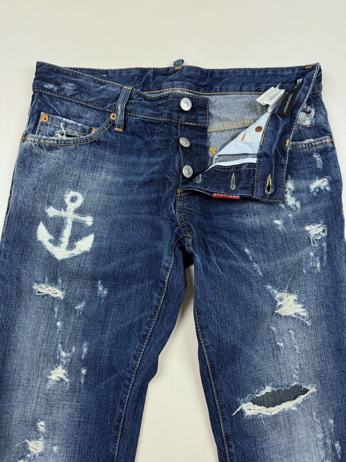 Dsquared2 Dsquared2 Anchor Distressed Jeans Made in Italy Size US 32 / EU 48 - 8 Thumbnail