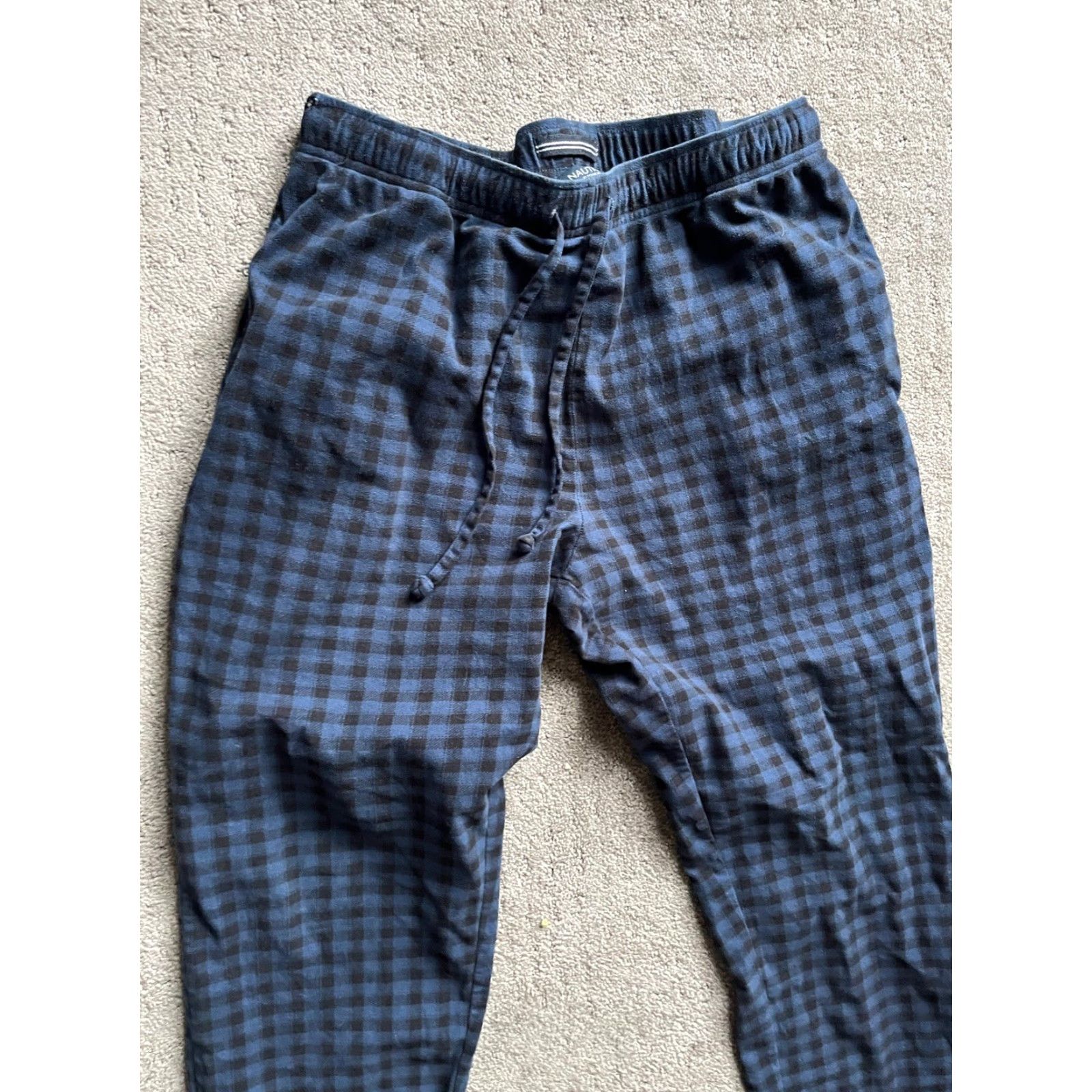 Nautica NAUTICA Men's Super Soft Sweatpants Size Small Blue Plaid Activewear Size US 29 - 2 Thumbnail