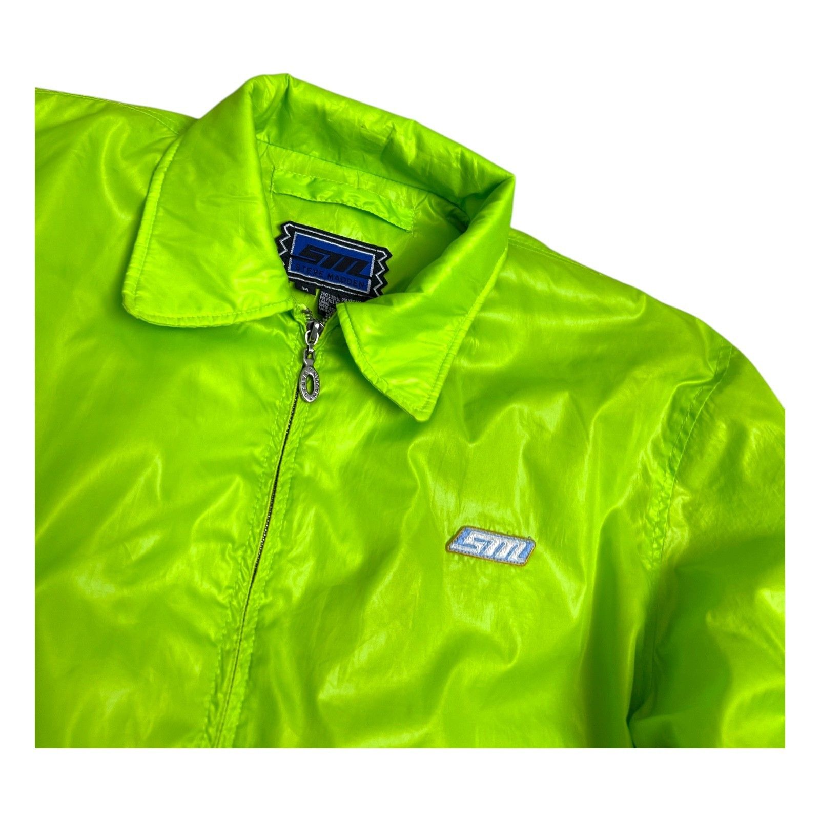 Steve Madden STEVE MADDEN Vintage Y2K Lime Designer Bomber Jacket Medium Size M / US 6-8 / IT 42-44 - 2 Thumbnail