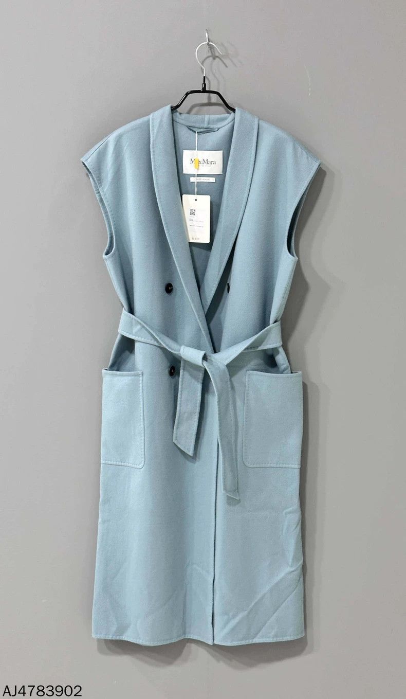 Max Mara Max Mara Blue cashmere-blend sleeveless coat Size M / US 6-8 / IT 42-44 - 1 Thumbnail