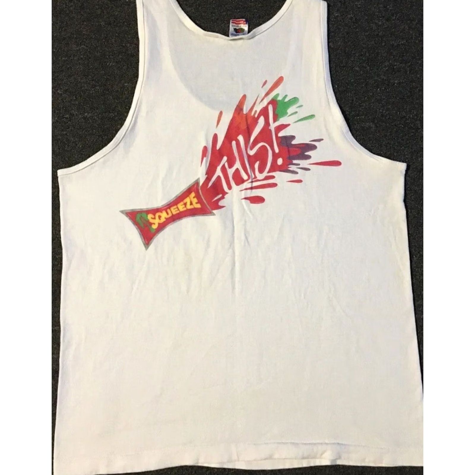 Vintage VINTAGE Squeeze This! Squeeze Gelatin Shots Tank Top M White Beer Grunge 90s Funny Mens Shirt Tee Size US M / EU 48-50 / 2 - 2 Thumbnail