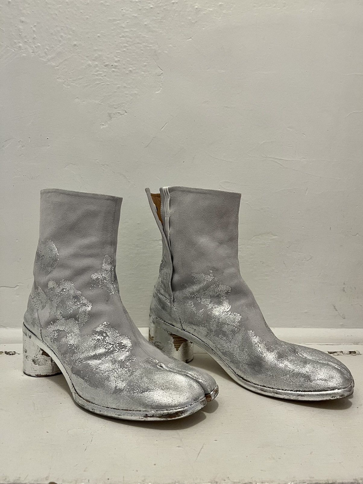 silver tabi boots