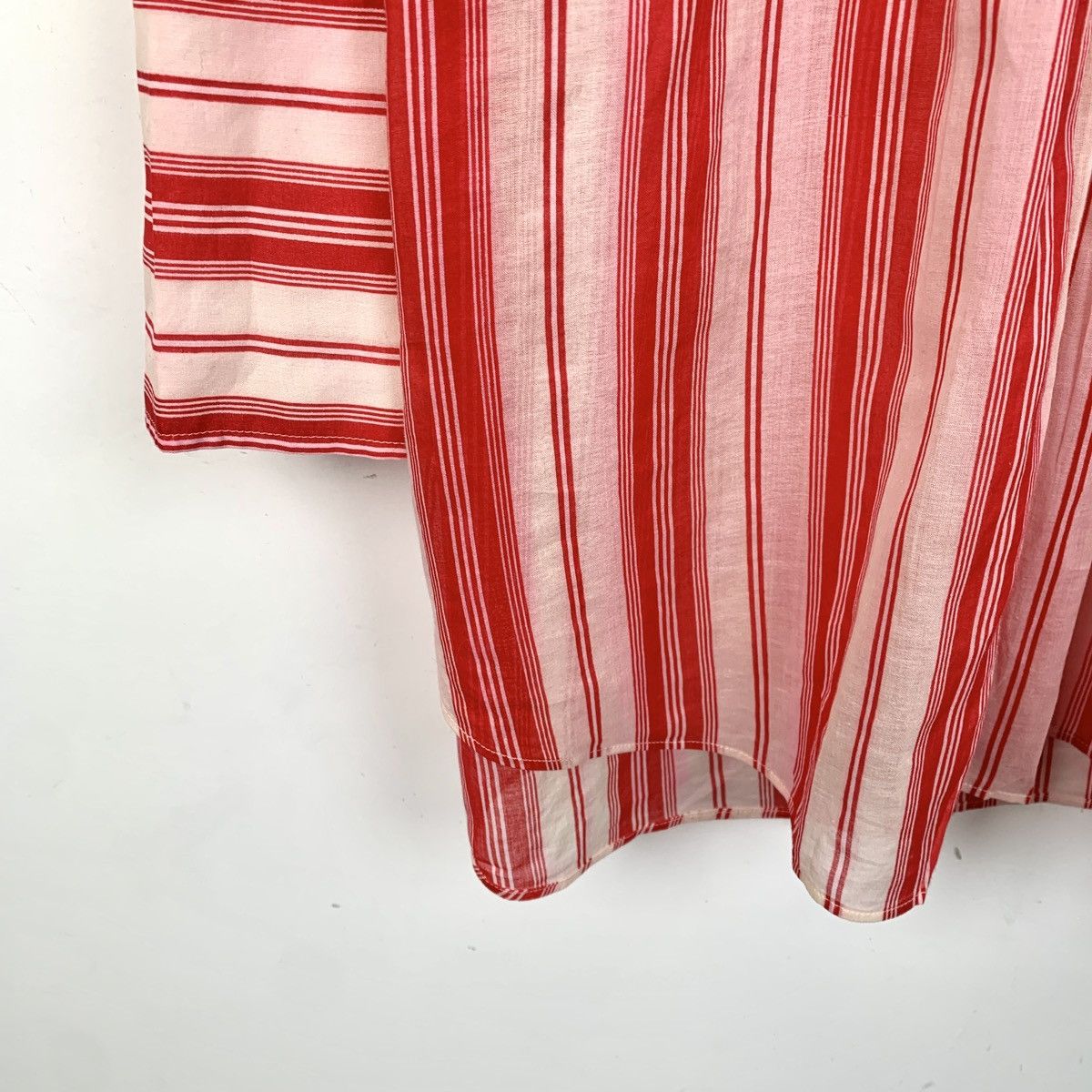 Dior Christian Dior Red Bee Striped Long Sleeve Shirt Dress K26WX Size XS / US 0-2 / IT 36-38 - 5 Thumbnail