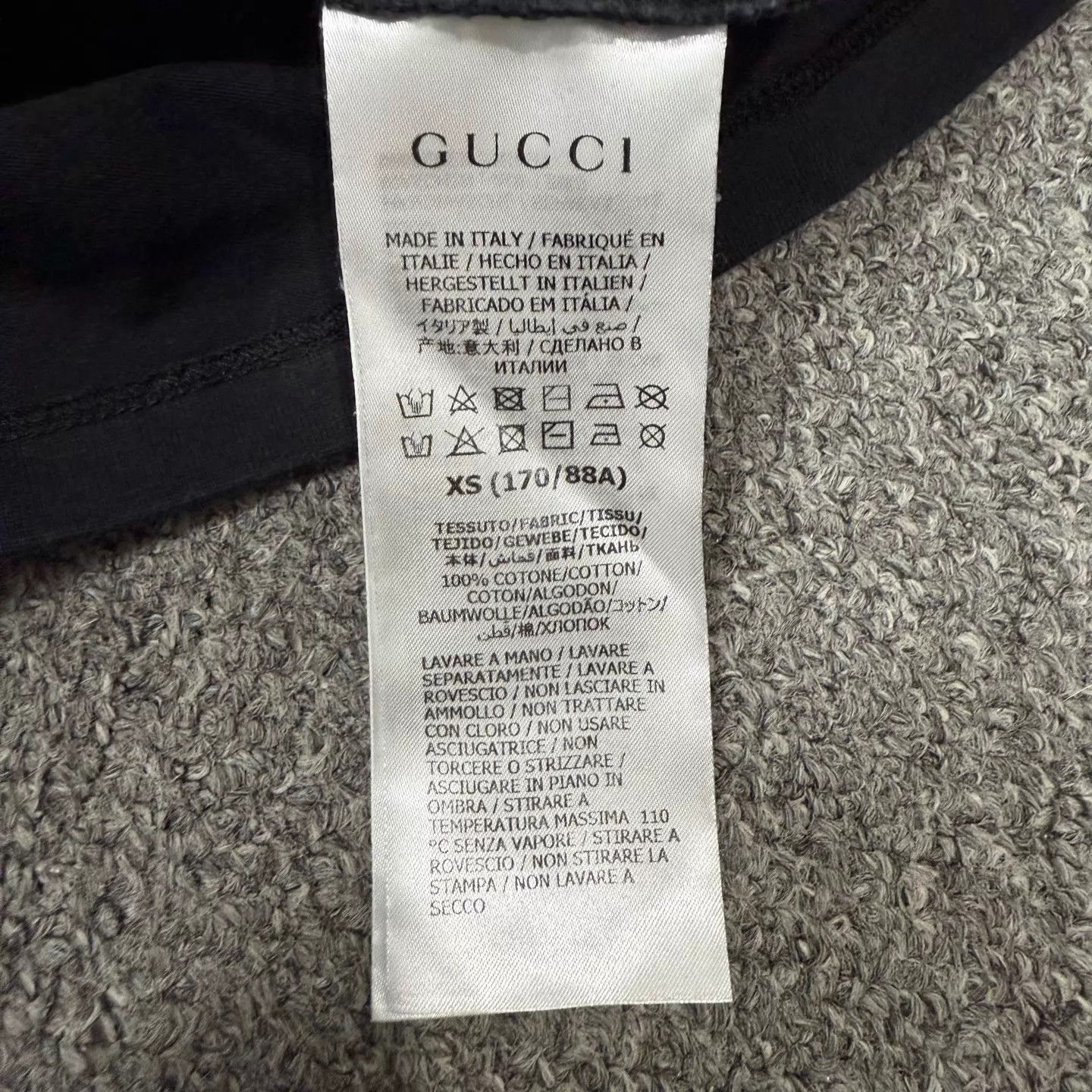 Gucci Gucci Black Lightning Logo Short Sleeve Tee XS Size US XS / EU 42 / 0 - 4 Thumbnail