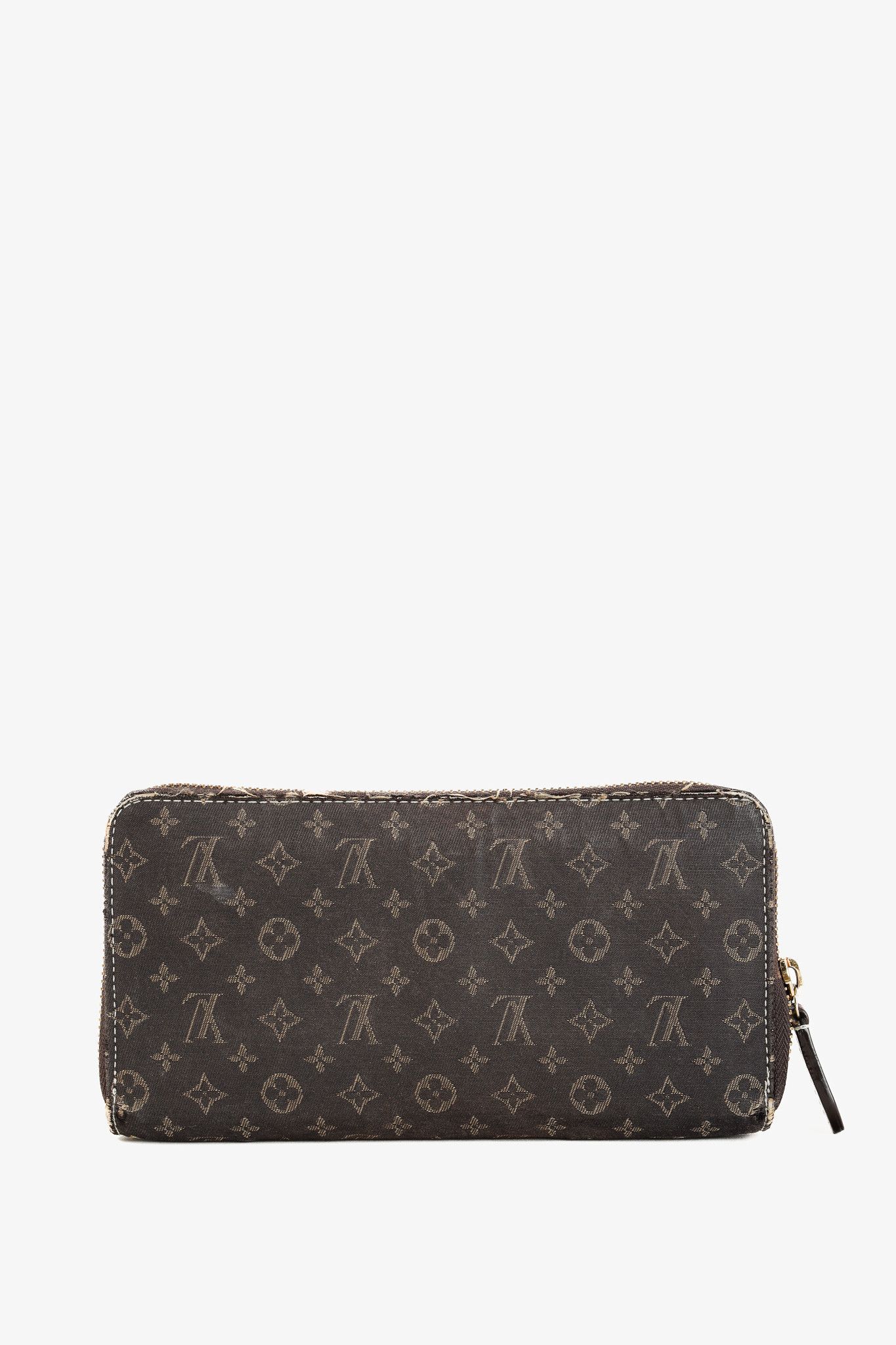 Louis Vuitton Louis Vuitton Zippy Fusain Idylle Mini Lin Monogram Wallet Size ONE SIZE - 4 Thumbnail