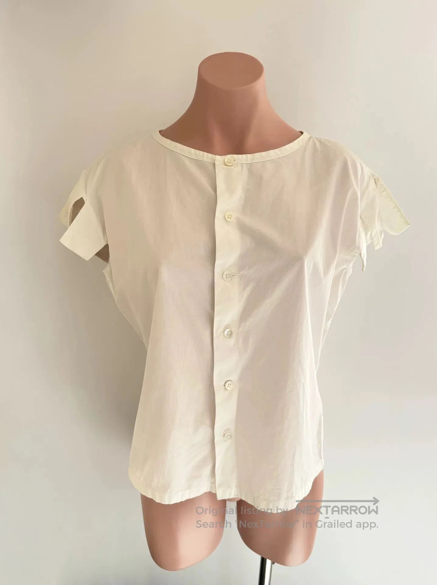 Y's Yohji Yamamoto Short Sleeve Blouse. Size M / US 6-8 / IT 42-44 - 2 Thumbnail
