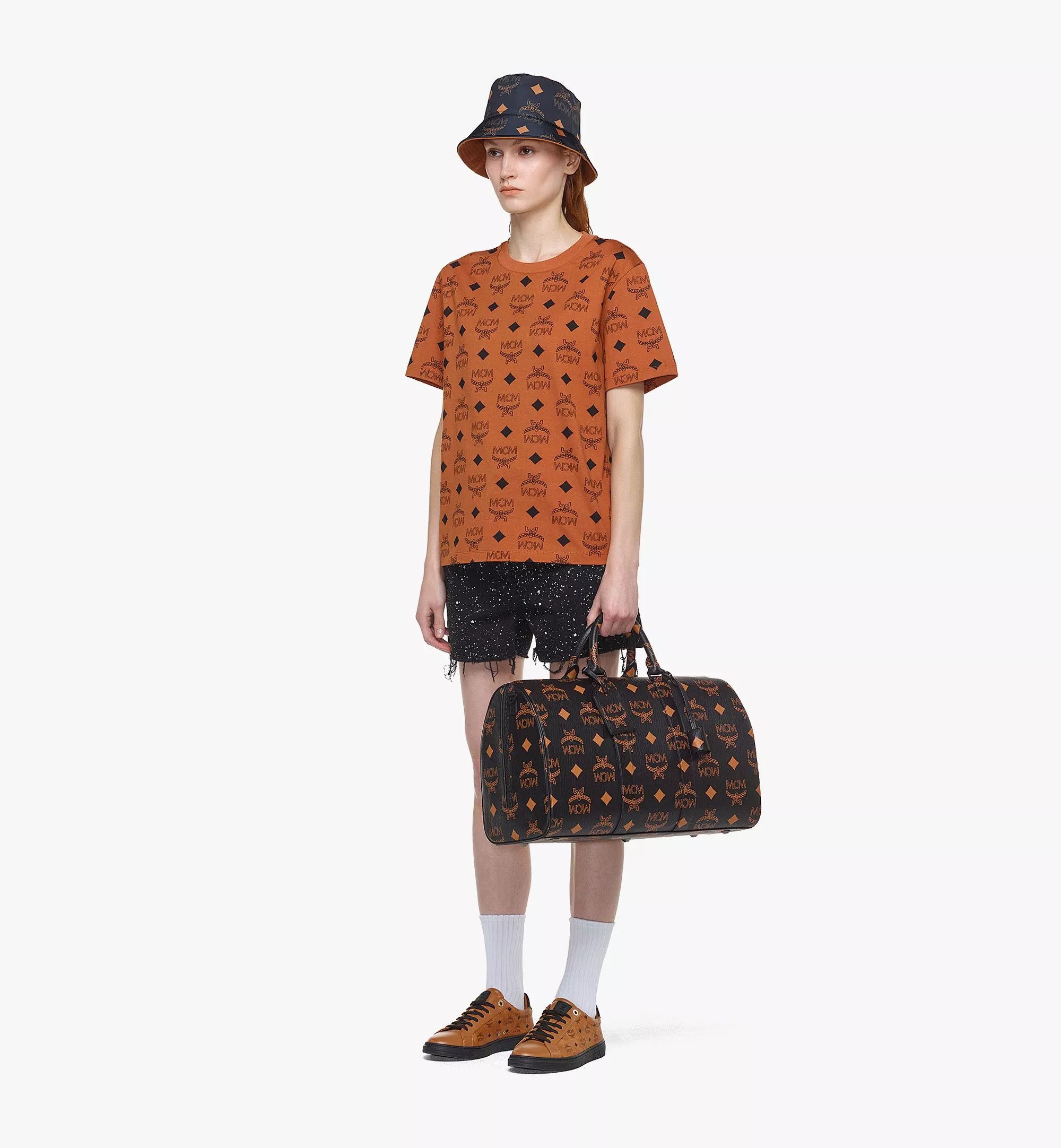 MCM o1mt1gz0125 Size: OS / Unisex Weekender Bag in Black/Orange Size ONE SIZE - 6 Thumbnail