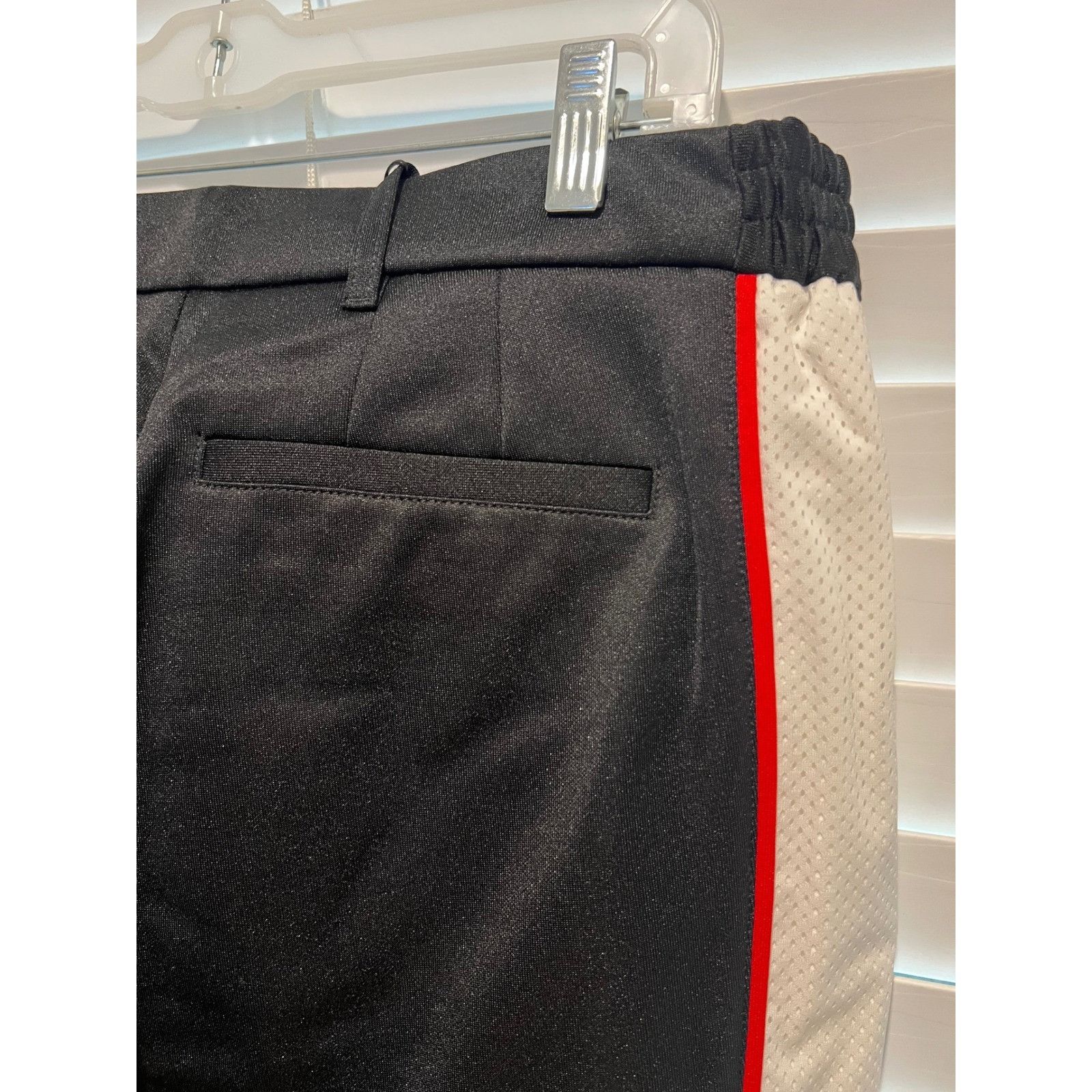 Burberry Burberry Mens Trousers Black White Red Side Mesh Stripe Pant Size US 34 / EU 50 - 8 Thumbnail