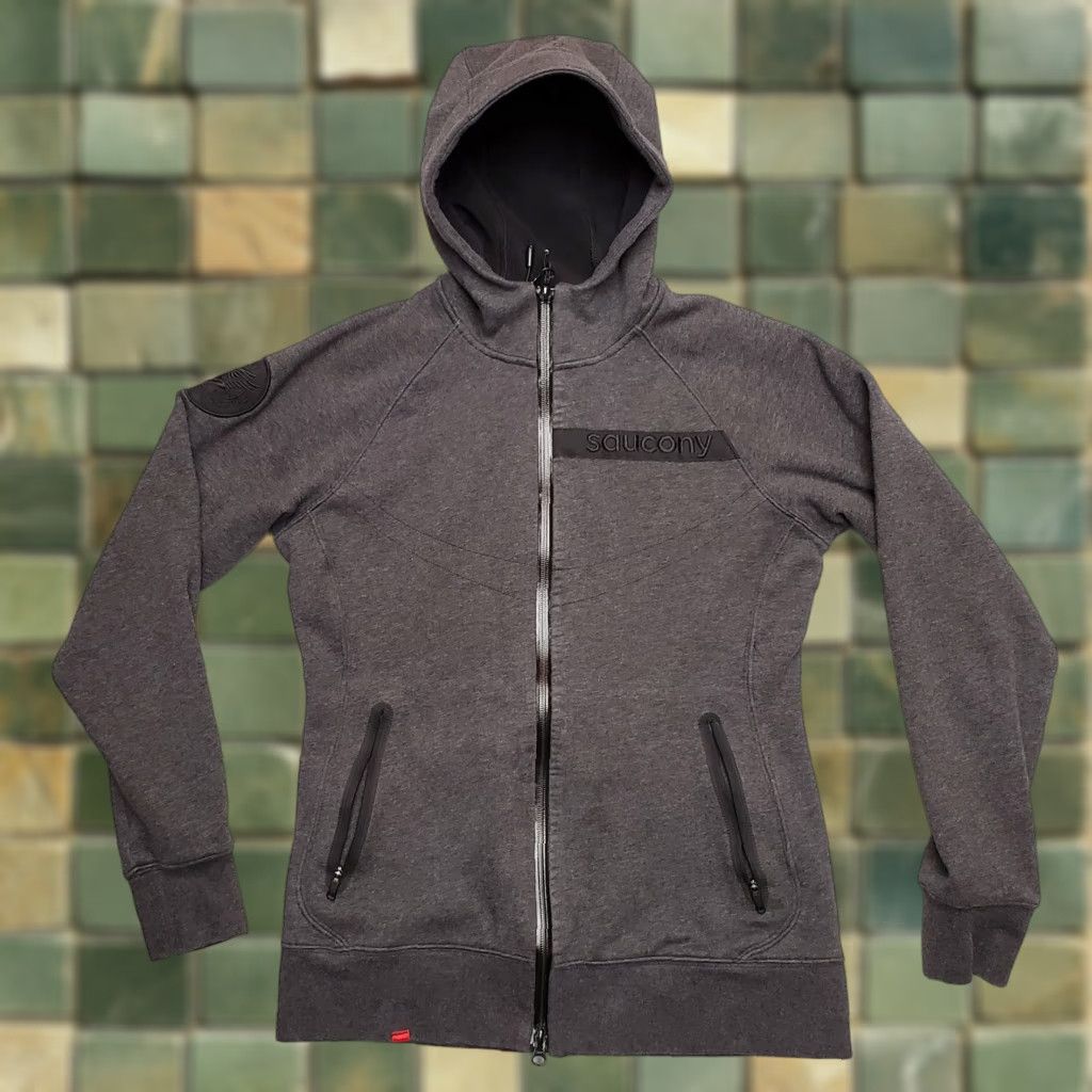 Saucony Saucony Hoodie Womens Gray M Full Zip Hooded Bike Athletic Casual Shirt Size M / US 6-8 / IT 42-44 - 1 Thumbnail