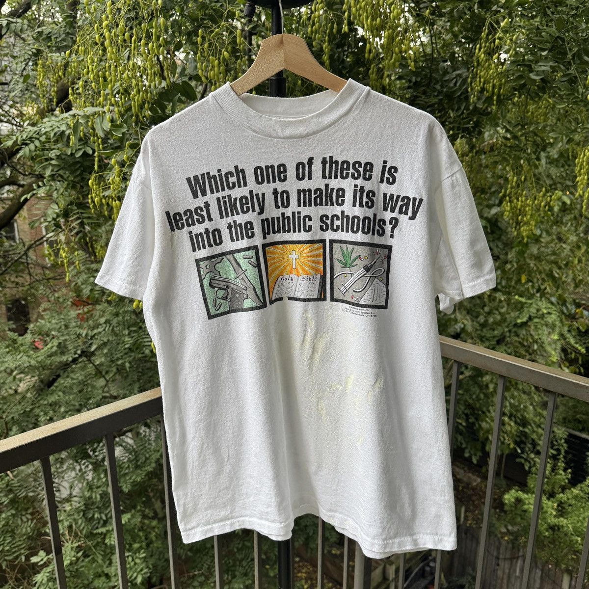 Vintage Gun Drugs God Public Schools Shirt ERD Grunge Thrashed Faded Size US L / EU 52-54 / 3 - 1 Thumbnail
